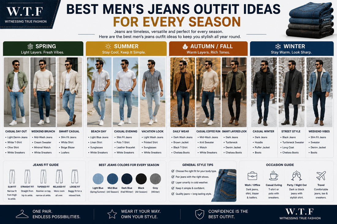 Best Men's Jeans Outfit Ideas for Every Season