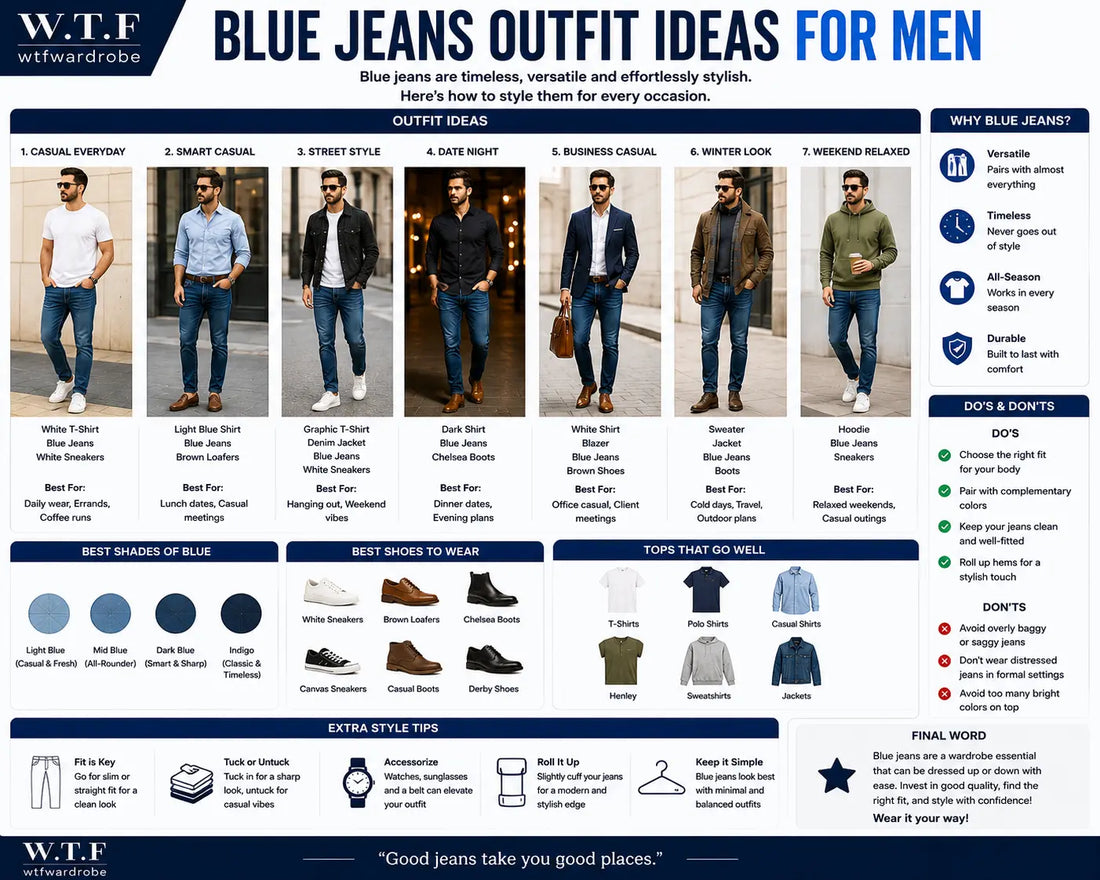Blue Jeans Outfit Ideas for Men: Timeless Looks for Every Occasion