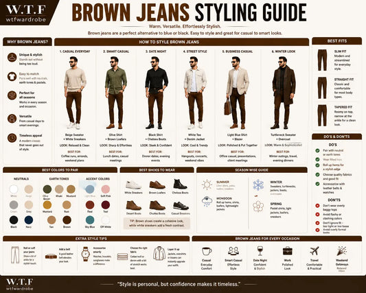 How to Wear Brown Jeans for Men