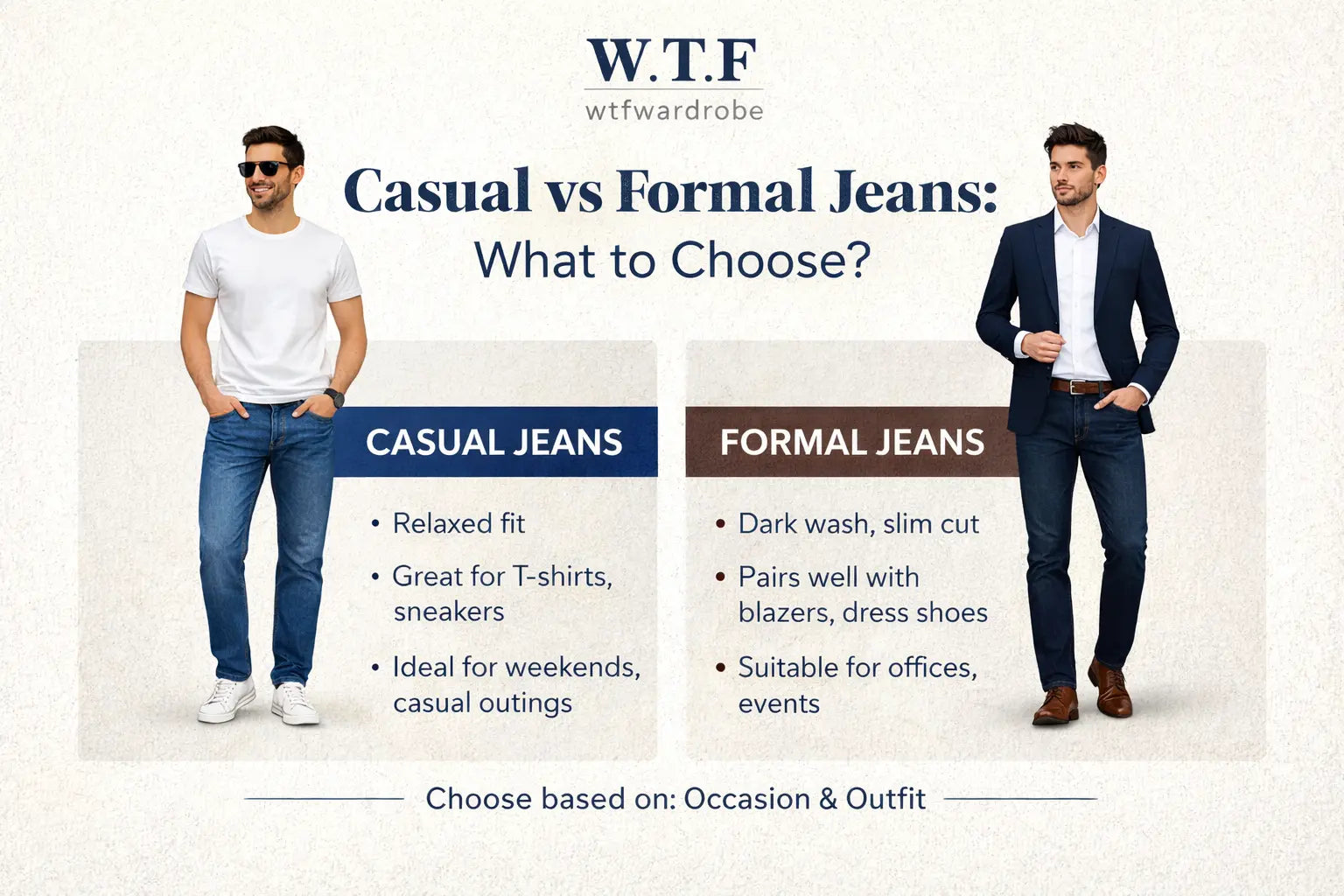 Casual vs Formal Jeans: What to Choose for Every Look – W.T.F ...