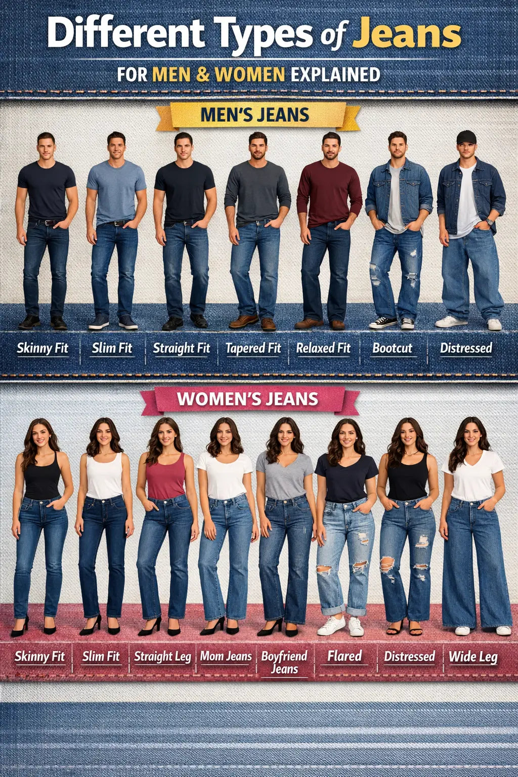 How Many Different Types How Many Types of Jeans for Mens? Full Style Guide – W.T.F - Witnessing ...