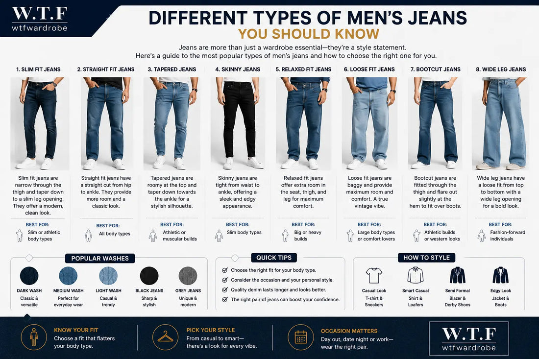 Different Types of Men's Jeans You Should Know