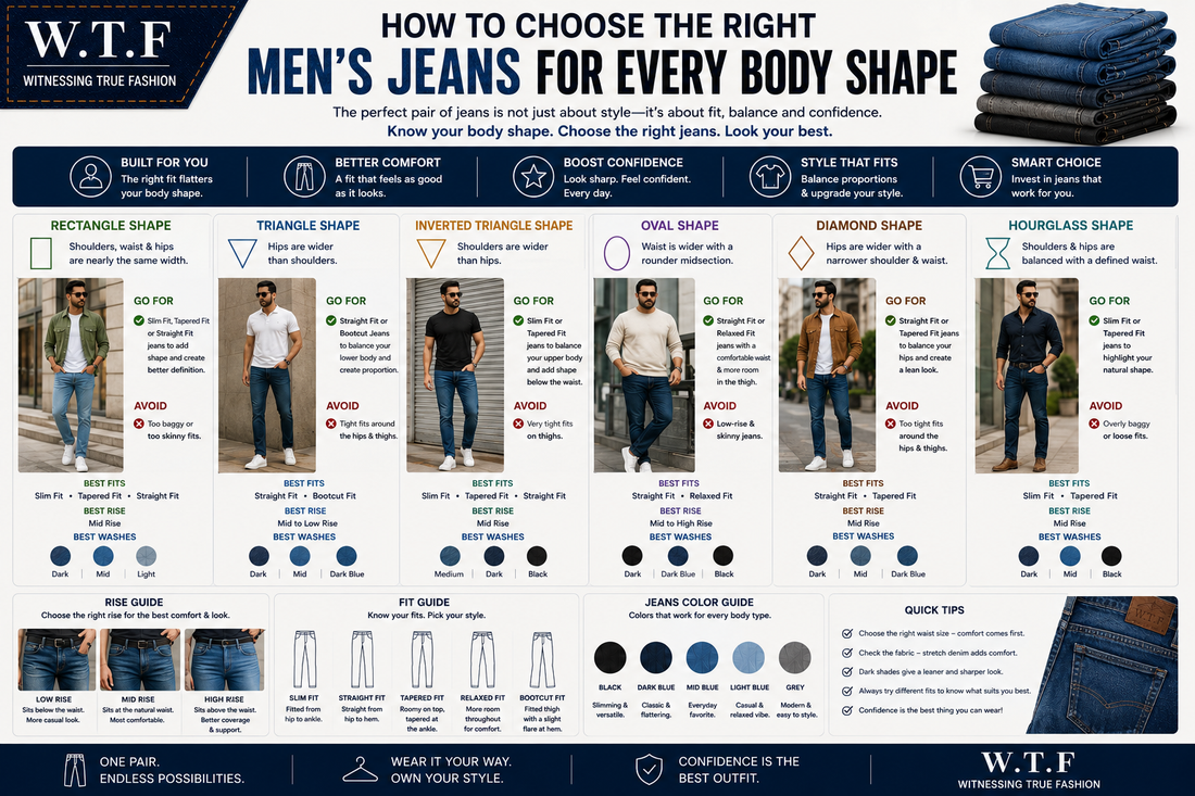 How to Choose the Right Men's Jeans for Every Body Shape