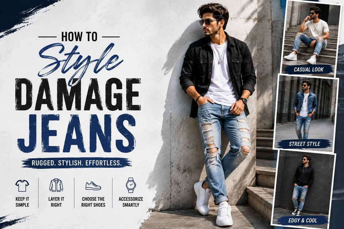 How to Style Damage Jeans