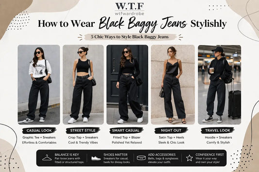 How to Wear Black Baggy Jeans Stylishly