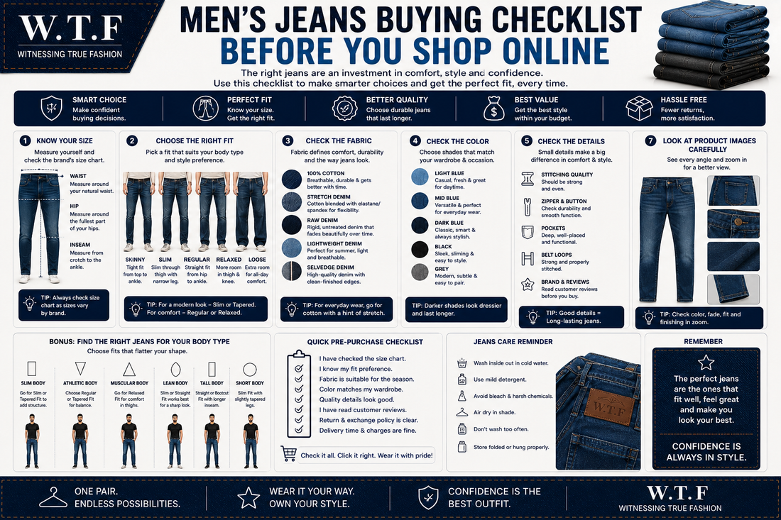 Men's Jeans Buying Checklist Before You Shop Online