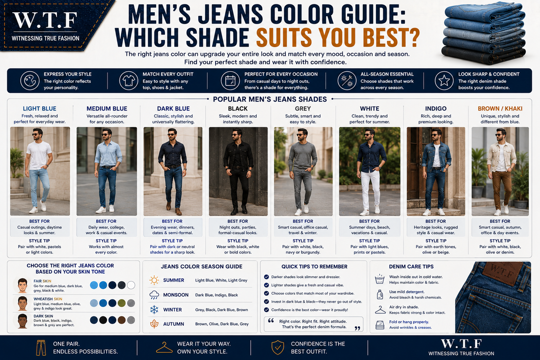 Men's Jeans Color Guide: Which Shade Suits You Best?
