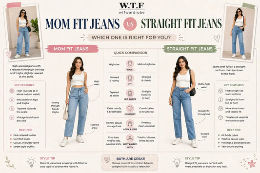 Mom Fit Jeans vs Straight Fit Jeans: Which Style Should You Choose?
