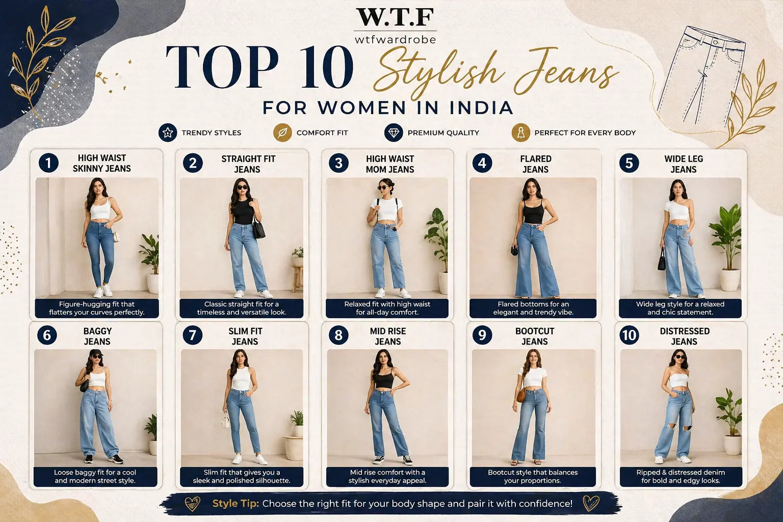 Top 10 Stylish Jeans for Women in India Style Guide – W.T.F ...