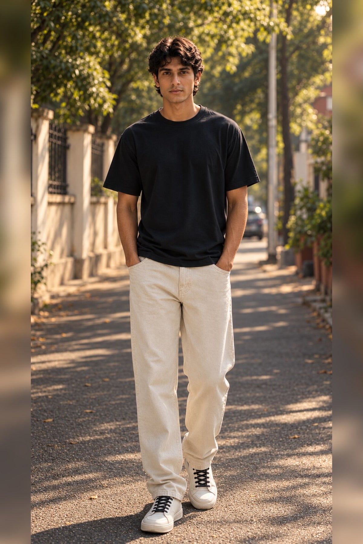 WTF Ecru Relaxed Fit Jeans for Men | W.T.F®