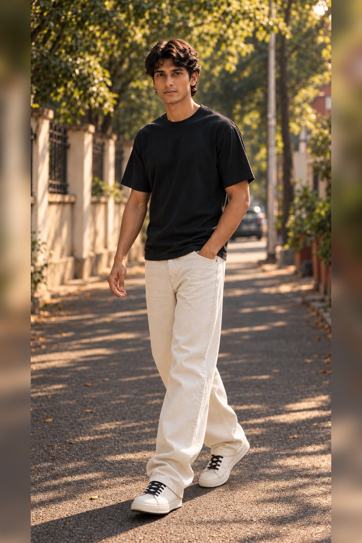 WTF Ecru Relaxed Fit Jeans for Men | W.T.F®
