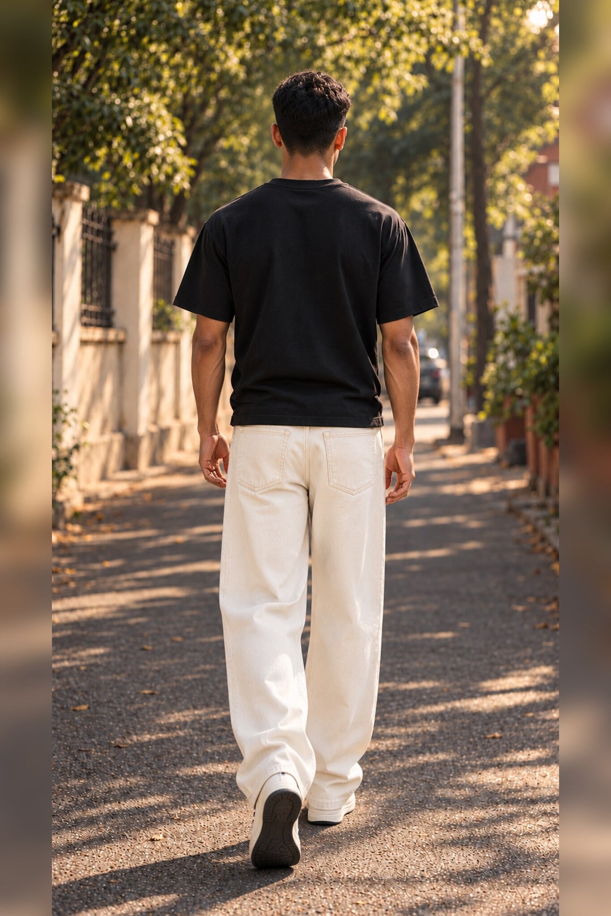 WTF Ecru Relaxed Fit Jeans for Men | W.T.F®