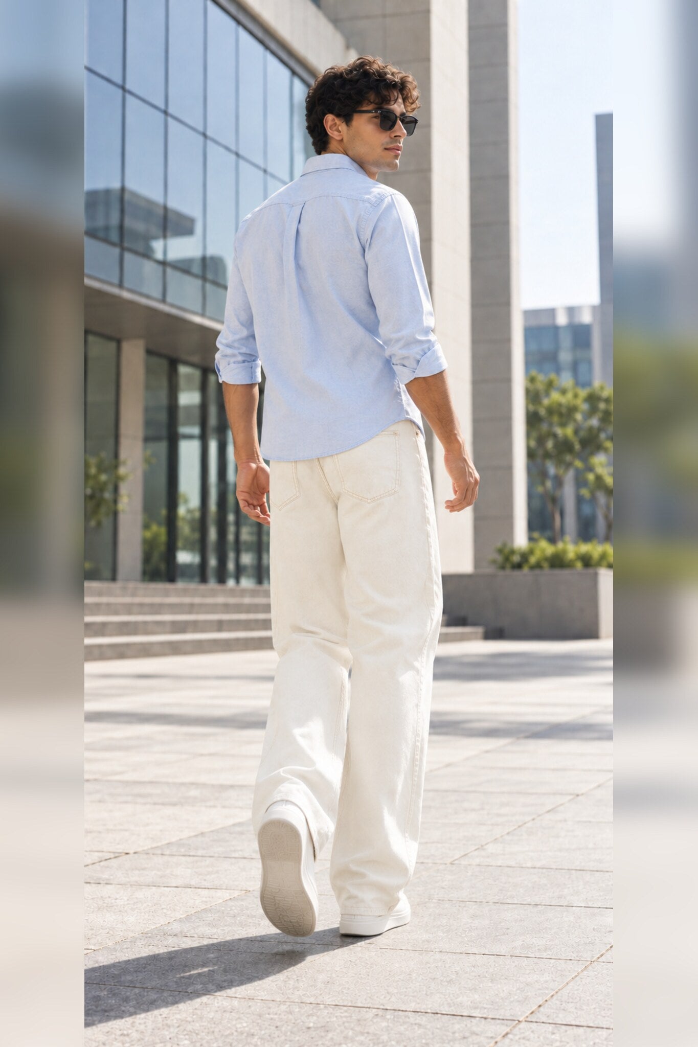 WTF Ecru Baggy Jeans for Men | W.T.F®