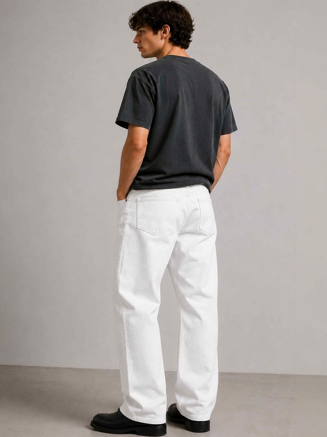 W.T.F Men Pure Cotton Comfort Straight Fit Jeans