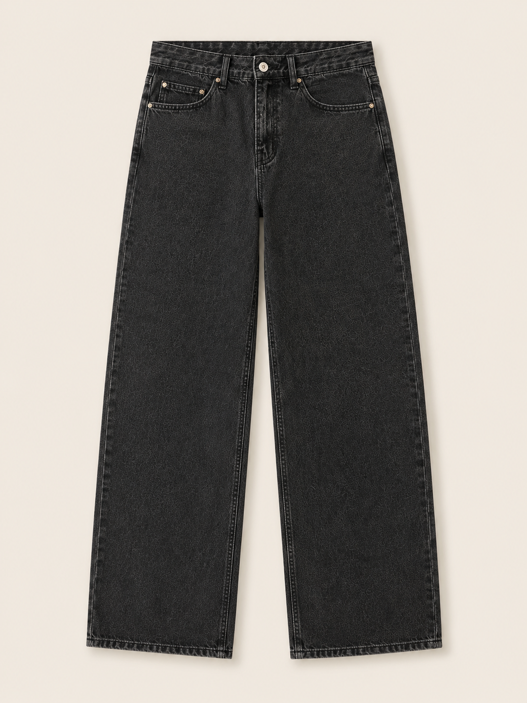 W.T.F Men Pure Cotton Comfort Charcoal Relaxed Fit Jeans
