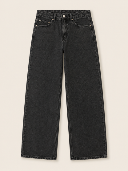 W.T.F Men Pure Cotton Comfort Charcoal Relaxed Fit Jeans