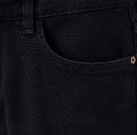 W.T.F Men Black Relaxed Fit Jeans