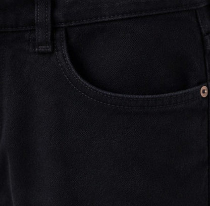 W.T.F Men Black Relaxed Fit Jeans