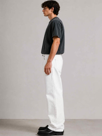 W.T.F Men Pure Cotton Comfort Straight Fit Jeans